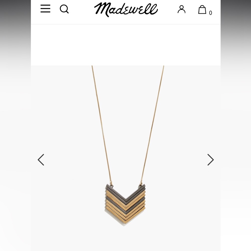 Madewell Arrowstack Necklace- NWOT